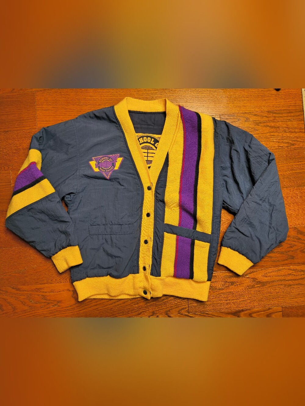 Vintage 90s School of Hard Knocks SOHK Hip Hop Varsity Jacket M